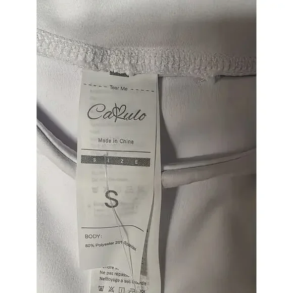 Cakulo NWT White Cropped Capri Yoga Pants Size S Small Stretch Active Golf - Picture 5 of 6
